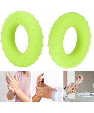 Verdant Touch Grip Thickening Ring - 2 Pack Silicone O-Shape for Forearm Training - 13.6 kg Muscle Coach - Green - Enhance Grip Strength - Buy Online on GoSupps.com