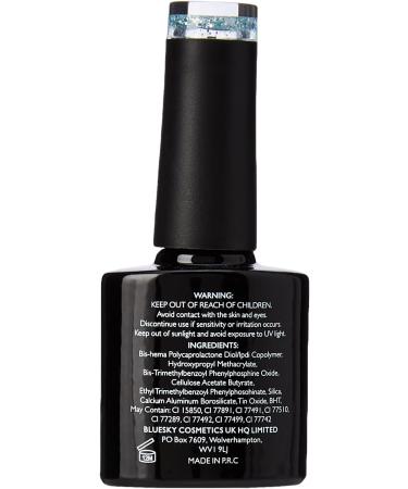 Bluesky Mint Blue Chunky Glitter DAZZLING - BLZ49 - UV/LED Soak Off Gel Nail Polish 10ml + 2 Diva World Shine Wipes for FREE - Buy Online on GoSupps.com