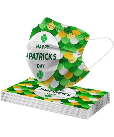 50PCS St Patricks Day Disposable Face_M sks for Adults 3-Layer Breathable Protection Holiday Party Decorations for Women Men - Buy Online on GoSupps.com