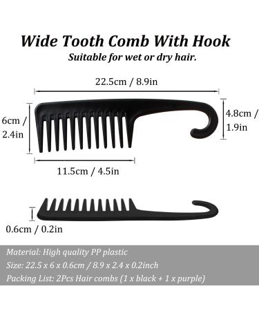 2PCS Wide Tooth Shower Combs for Wet Curly Hair - Premium Detangler Comb for Thick Long Hair - Conair Women's Styling Tool - Buy Online on GoSupps.com