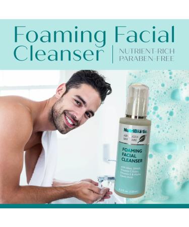 NutriBiotic Foaming Facial Cleanser - Aloe GSE DMAE Vitamin C | Vegan Paraben-Free 4.2 Fl Oz | Ideal for Daily Use - Shop Internationally - Buy Online on GoSupps.com