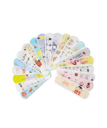 Cute Bandaids-IdealPlast 1000 Count Water Resistant Breathable Bandages Cute Cartoon Adhesive First Aid for Kids Children-10set