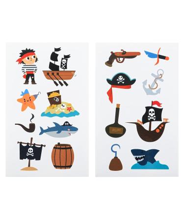 Pirate Temporary Tattoos - 24 Sheets | Birthday & Party Decorations - Buy Online on GoSupps.com