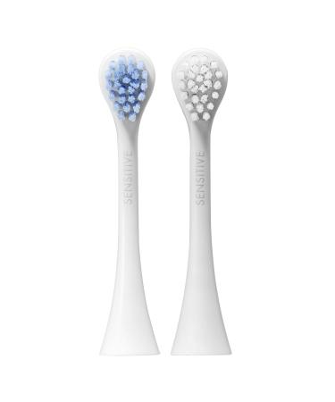 Curaprox Sensitive Electric Toothbrush Replacement Heads for Electric Toothbrush (2 Pack)