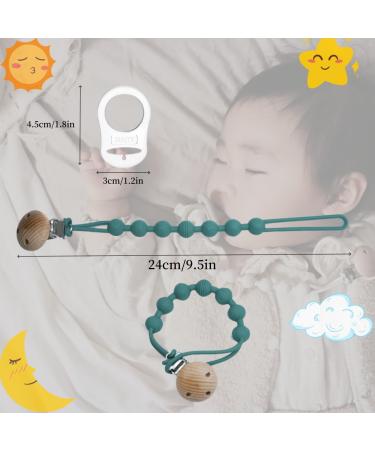 Pack of 2 BPA-Free Silicone Pacifier Chains & Clips | Safe Pacifier Holder Set for Babies - Buy Online on GoSupps.com