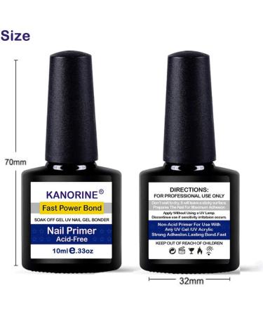 Kanorine UV/LED 10ml Nail Gel Polish 3 in 1 Set(Nail Primer+Base Coat +Top Coat) non-acid Natural/Acrylic Nails Primer Liquids gel bonder Agent soak-off no-wipe NailGelPolish 0.33oz x3 Primer&Base&Top - Buy Online on GoSupps.com