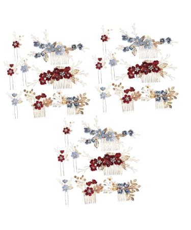 minkissy 6 Sets Bridal Headwear Bridesmaid Hair Comb Hair Combs for Women Wedding Hair Accessories for Brides Bridal Comb Wedding Hair Rhinestones Clip Pearls Hair Clips Hair Piece Korean