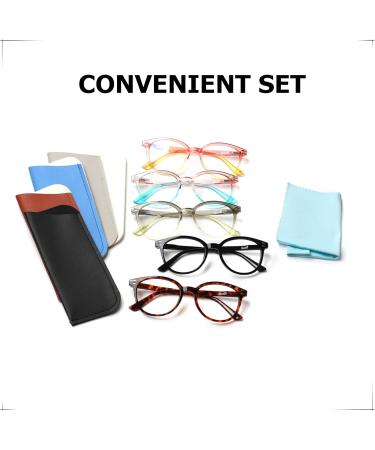 SIGVAN 5 Pack Ladies Reading Glasses - Blue Light Blocking Stylish Round Eyeglasses for Women | Colorful 2.5x Magnification - International Shipping Available - Buy Online on GoSupps.com