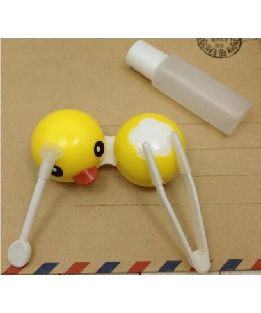Myopia Contact Lens Case - Cute Yellow Duck Style Companion Box for Lens Care - Buy Online on GoSupps.com