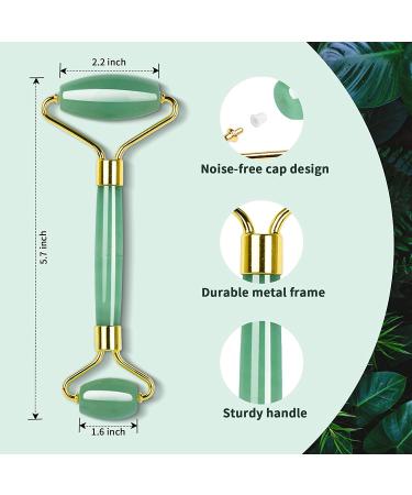 Facemade Gua Sha and Jade Roller Set for Facial Massage - Natural Jade Stone, Anti-Wrinkle & Firming Skincare Tool - Buy Online on GoSupps.com