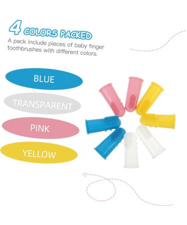 Minkissy 8-Piece Baby Silicone Toddler Toothbrush Set | Dog Dental Care Toy | Finger Toothbrush for Newborns & Pets | Multi-Color Options - Buy Online on GoSupps.com