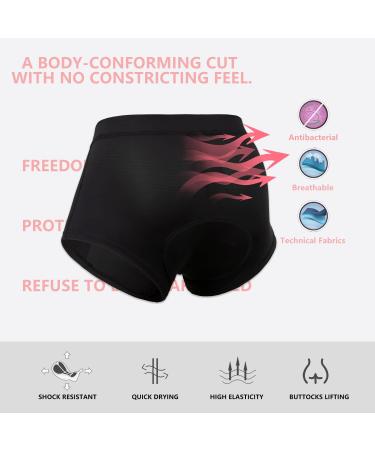 Jepozra Women's Padded Bike Underwear | Breathable Cycling Shorts & Functional Seat Cushion - Buy Online on GoSupps.com