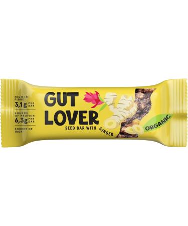 Organic Seed Bars with Ginger - 24 x 35g - Gut Lover - Rich in Iron - Buy Online on GoSupps.com