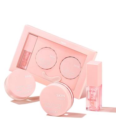 Lip Care Set Moisturizing & Plumping Lip Blam Kit with Lip Oil-Lip Mask-Lip Scrub Day and Night Repair Exfoliating for Glossy and Nourishing Lips Effectively Dry Lips Treatment