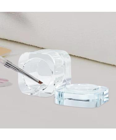 Colcolo Nail Art Glass Dish with Lid Glass Cup Easy to Clean for Salon Home Clear - Buy Online on GoSupps.com