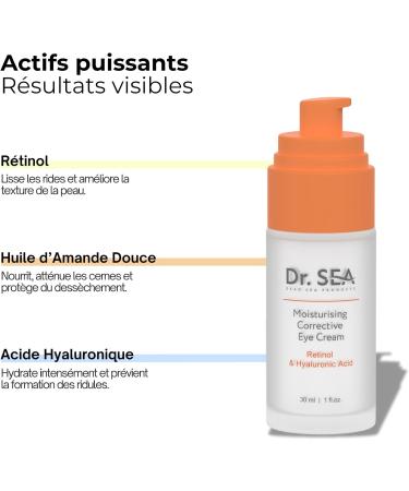 DR. SEA - Cr me Hydratante Correctrice Contour des Yeux - R tinol & Acide Hyaluronique - Anti-Rides & Anti-Poches - 30ml - Buy Online on GoSupps.com