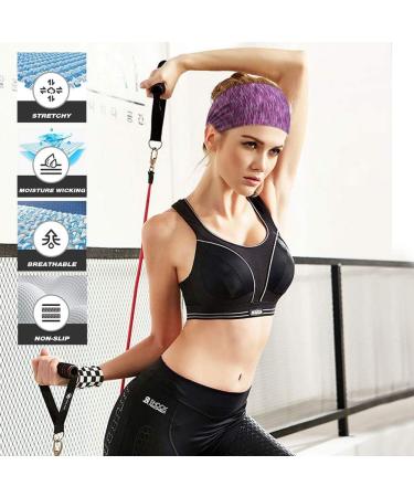 4-Pack Women s Anti-Slip Sports Headband - Moisture-Wicking Elastic for Yoga Pilates Running & Fitness - Buy Online on GoSupps.com