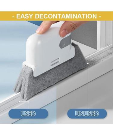 Ficher Grey-Window Cleaning Brush Windowsill Groove Deadend Cabinet Crevice Brush with Replace Head Household Cleaning Tools Durable Easy Install Easy to Use - Buy Online on GoSupps.com