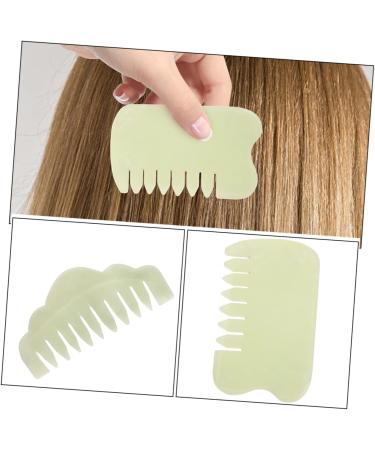 Oatipho Jade Gua Sha Comb Manual Face Scraping Tool for Skin Massage | Chinese Gua Sha Boards & Broad Tooth Scratch Massager - Buy Online on GoSupps.com