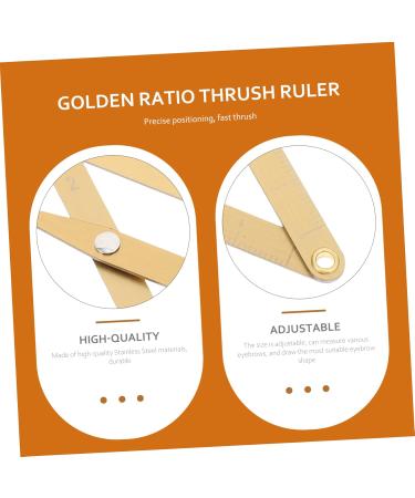 Ipetboom 3 Pcs Second Generation Scale Metal Scissors Eyebrow Marker Ruler Eyebrow Drawing Tool Stencil Mold - Buy Online on GoSupps.com