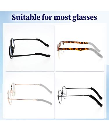 Comnico Soft Fabric Glasses & Hangers Covers - 4 Pairs of Slip-Resistant Ear Pads for Glasses Sunglasses & Reading Glasses (Black & Gray) - International Shipping Available - Buy Online on GoSupps.com