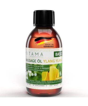 Kitama massage oil aroma ylang ylang cananga - body oil for massages - care oil - aroma oil - nourishing relaxation oil - Thai - 250ml ylang 250 ml (1 Pack)
