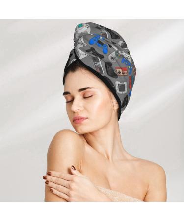 Super Absorbent Microfiber Hair Towel Wrap for Women - Quick Dry Coral Velvet Cap for Long Curly & Thick Hair - Buy Online on GoSupps.com