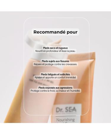 DR. SEA - Cr me Pieds Nourrissante la Boue de la Mer Morte & Huiles Naturelles - R paratrice & Hydratante - 100ml - Buy Online on GoSupps.com
