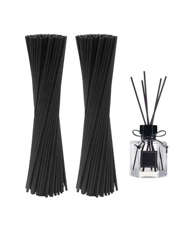 Omiga 200 pieces of room fragrance rattan sticks for room fragrance natural fibers diffuser sticks for home office replacement for aroma fragrance fragrance oil diffusers (black)