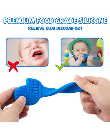 Baby Teething Toys for Boys 0-18 Months | BPA-Free Silicone Teethers with Anti-Lost Rope | Hammer and Wrench Shape Chew Toys - Buy Online on GoSupps.com