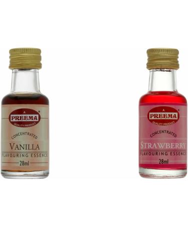 Preema Strawberry flavour essence 28ml And Preema Vanilla Essence - 28ML. Prefect For Baking | Halal | Premium Quality - Buy Online on GoSupps.com