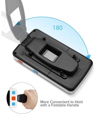 Eyoyo Portable Digital Magnifier Electronic Reading Aid 5.0 inch w/Foldable Handle for Low Vision Color Blindness 4X-32X Times Zoom 17 Color Modes 5 Levels for Brightness 5 inch 4X-32X - Buy Online on GoSupps.com