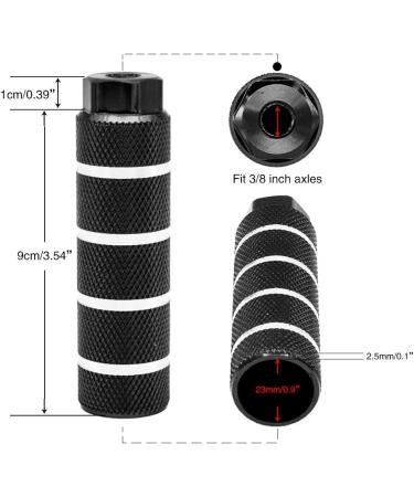 2PC 38 26T Aluminum Alloy Bike Pegs - Black | Lightweight & Durable - Buy Online on GoSupps.com