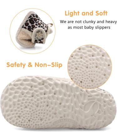JIASUQI Baby Leopard Winter Boots 2-2.5 Years | Soft Infant House Slippers Anti-Skid Crib Shoes - Buy Online on GoSupps.com