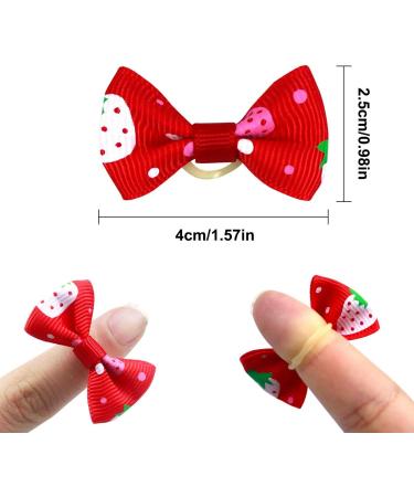 Netspower 50pcs Dog Hair Accessories - Loop Headdress Butterfly Hair Clips & Rubber Bands for Pets - Buy Online on GoSupps.com