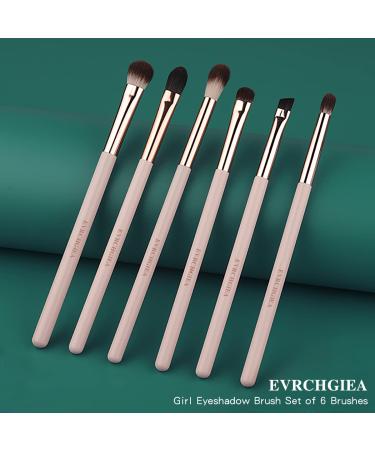 6 Pcs Professional Eye Makeup Brush Set for Blending Eyeshadow, Concealer, Eyebrows, and Eyeliner - Soft Hairs & Wood Handle - Buy Online on GoSupps.com