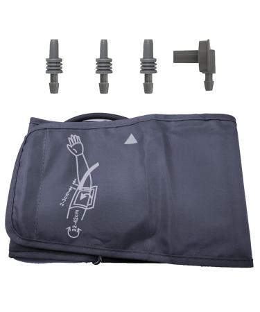 Large Blood Pressure Cuff (9"-17" | 22-42cm) Replacement BP Cuff- 4 Connectors-Blue