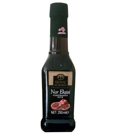 Pomegranate Sour Sauce Molasses Traditional Turkish Salads Product of TURKEY,Rich, Thick, and Low in Sugar for Different Dishes, Desserts, Salads Dressing 100% Natural Pomegranate Molasses, By Kemal Kkrer 8.4 oz 250 ml Nar Eksisi Halal