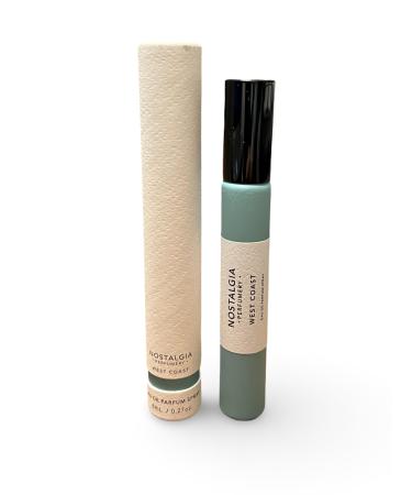 Nostalgia WEST COAST Eau de Parfum Spray for Men 0.27 Fl Oz Sea Salt Heliotrope Flower Cedarwood