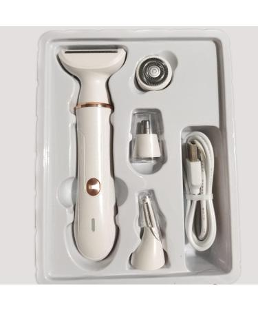 4-in-1 Electric Razor & Hair Trimmer for Women - Facial Hair Removal & Body Grooming Kit with Type-C Charging Port - Buy Online on GoSupps.com