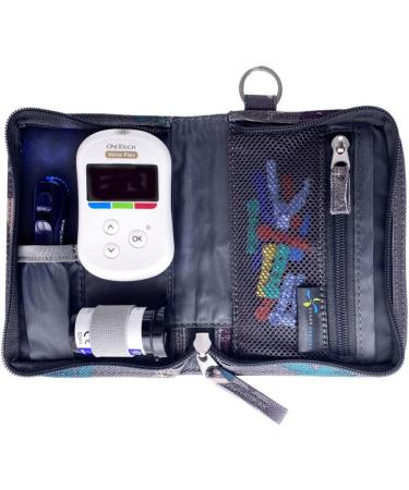 Sugar Medical Glucose Meter Testing Case - Diabetes Supply Organizer for Meter, Strips, Device, Lancets (Flower) - Buy Online on GoSupps.com