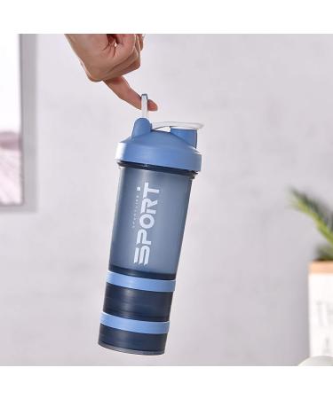 DERCLIVE Protein Shaker Bottle - Portable Supplement Mixer Cup with Powder Storage for Fitness Running & Cycling - Buy Online on GoSupps.com