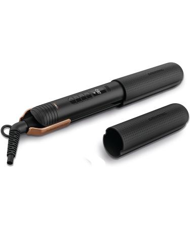Grundig Naturashine HS 7030 Hair Smoothing Flat Iron & Hairstyler - Ionic Ceramic Plates 130 C to 230 C Hair Protection Mode - Black/Rose Gold - Buy Online on GoSupps.com