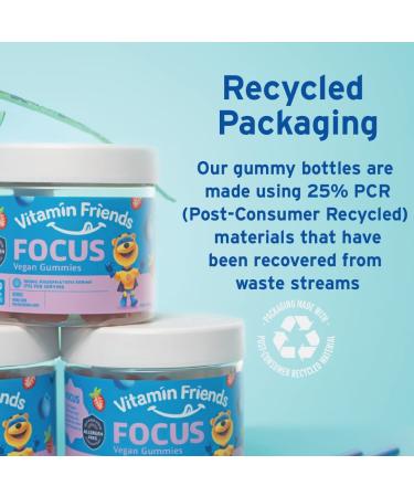 Vitamin Friends Focus Vegan Gummies - 60 Berry Pectin Gummies for Enhanced Concentration - Buy Online on GoSupps.com