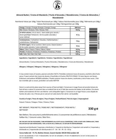 Veggy Duck - Brown Almond Puree (330g) | No Added Sugar | Suitable for Breakfasts and Desserts - Buy Online on GoSupps.com