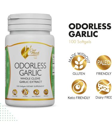 Coc March N.M.D Garlic Oil Supplement Odorless Garlic Extract from Whole Garlic, Immune Support & Microbiome Health, Clean Formula, Gluten & Dairy Free, Paleo & Keto Friendly, 50 Servings - Buy Online on GoSupps.com