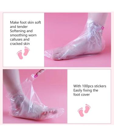ZJchao Pack of 200 Large Disposable Clear Plastic Foot Spa Slippers Moisturizing and Softening Feet with Paraffin Wax - Buy Online on GoSupps.com