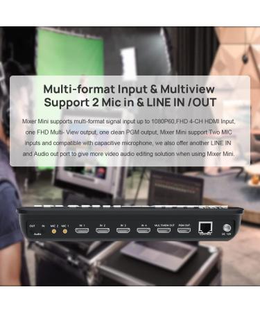 Cinetreak Mixer Mini: Multi-Format 4 HDMI Inputs, USB 3.0 Capture, PIP, Chroma Key, Live Streaming Switcher - Buy Online on GoSupps.com