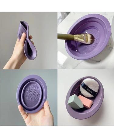 2 Piece Foldable Silicone Brush Cleaning Pad Set - Portable Tool for Makeup Brushes Sponges & Powders (Pink & Gray) - International Shipping Available - Buy Online on GoSupps.com