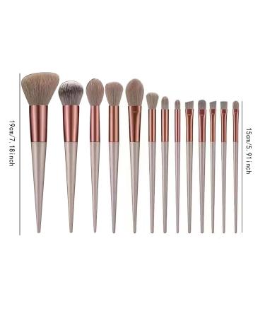Shop SooChat 13Pcs Professional Makeup Brush Set - Foundation Eyeshadow & More | Champagne Gold | International Shipping - Buy Online on GoSupps.com